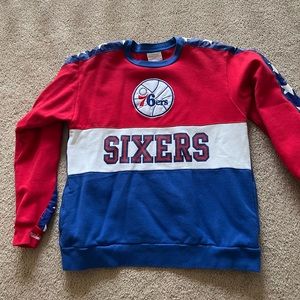 Mitchell and ness 76ers crew sweatshirt